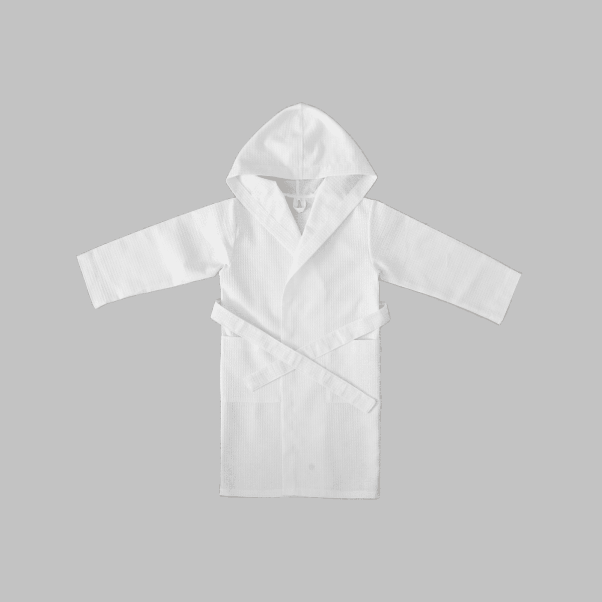 Детский вафельный халат с капюшоном